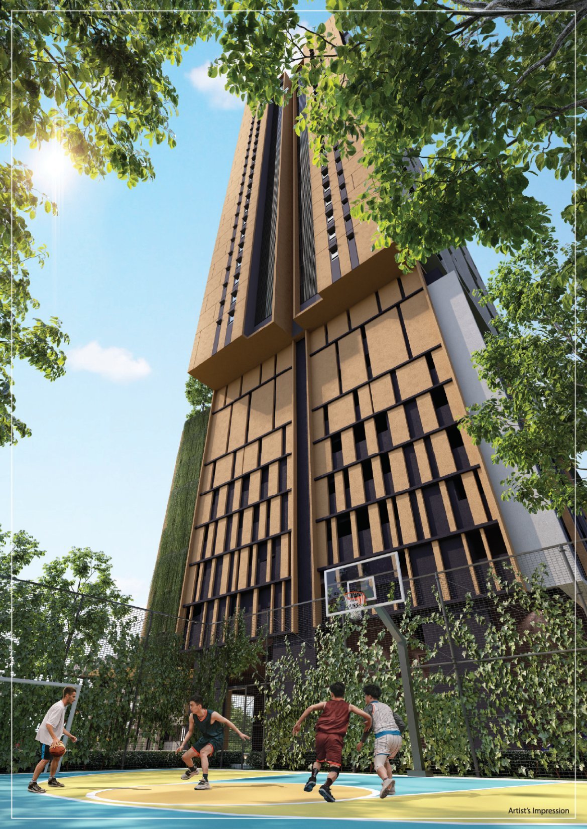 D'Evia Residences tower with Ripple Court